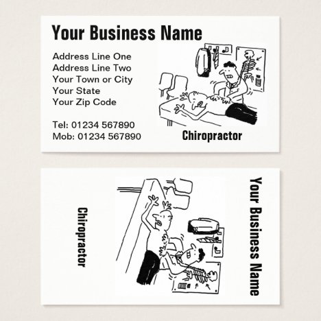 Chiropractor Cartoon Business Card