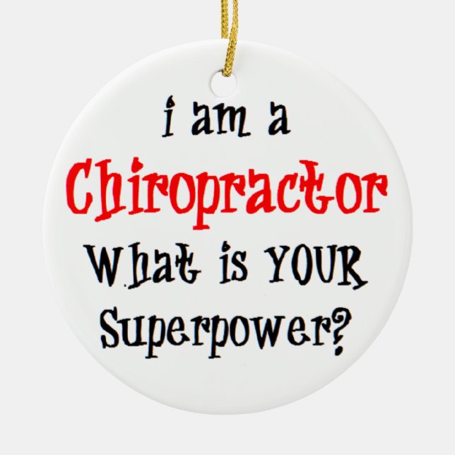 chiropractor ceramic ornament (Front)