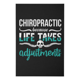 Chiropractor Chiro Chiropractic Because Life Spine Faux Canvas Print