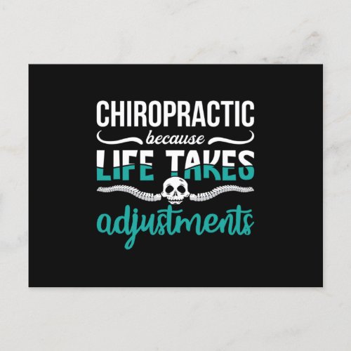 Chiropractor Chiro Chiropractic Because Life Spine Postcard