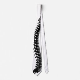 Chiropractor Chiropractic Black Spine Therapist Neck Tie