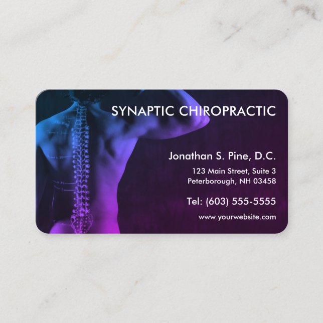Chiropractor Chiropractic Business Cards (Front)