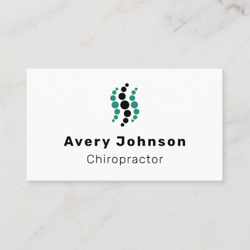 Chiropractor Chiropractic Classic White Spine Icon Business Card