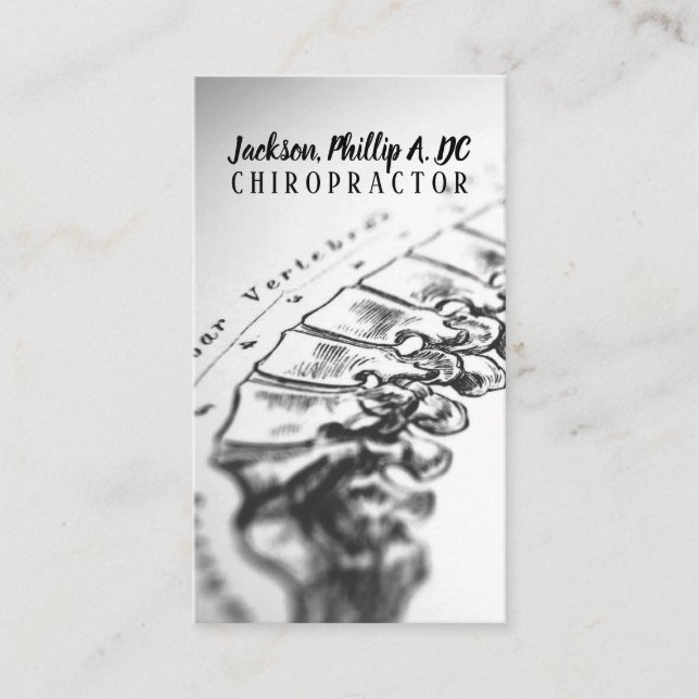 Chiropractor Chiropractic Clinic Therapy Massage Business Card (Front)