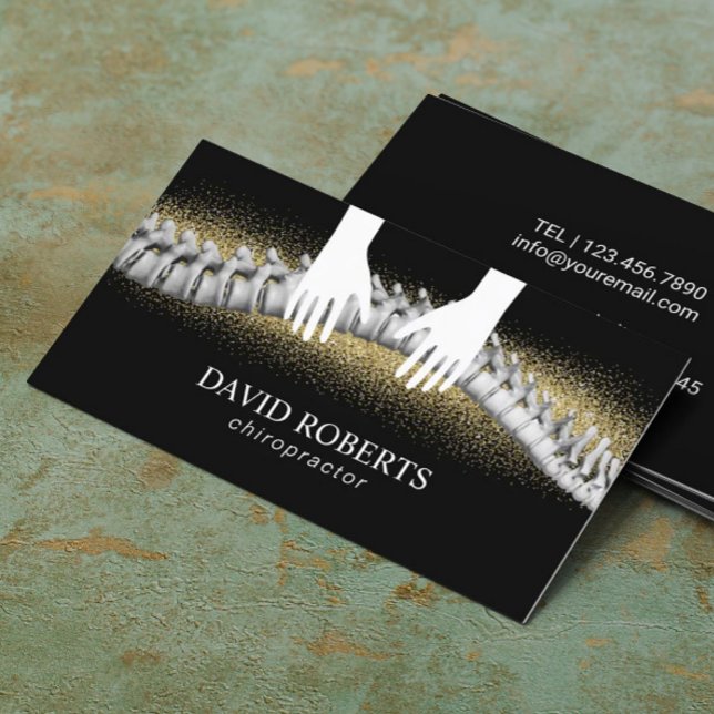 Chiropractor Chiropractic Healing Hands & Spine Business Card (Creator Uploaded)