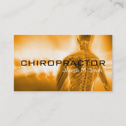 Customizable Chiropractor, Chiropractic, Health Business Card