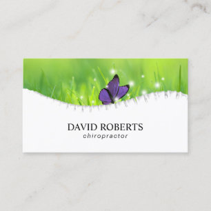 Chiropractor Chiropractic Spine & Butterfly Chiro Business Card