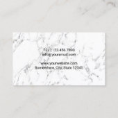 Chiropractor Chiropractic Spine Therapy Marble Business Card (Back)