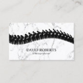 Chiropractor Chiropractic Spine Therapy Marble Business Card (Front)