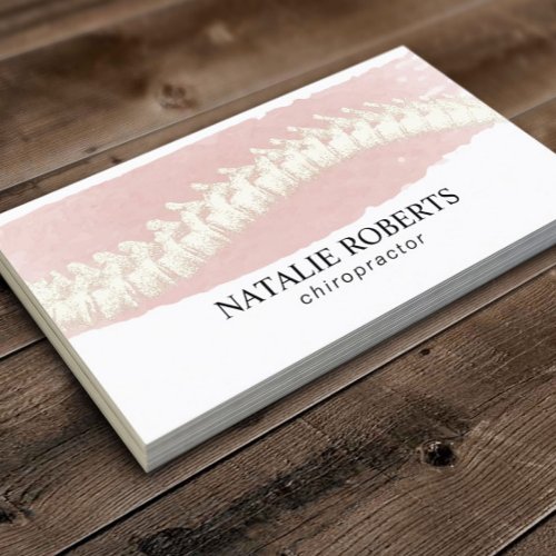 Chiropractor Chiropractic Spine Therapy Watercolor Business Card