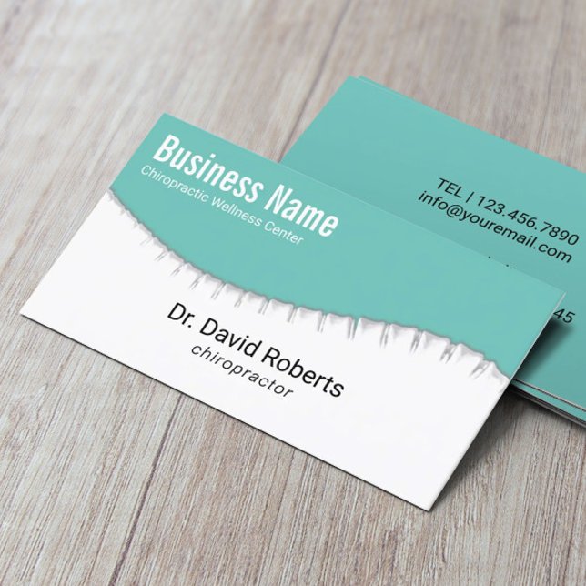 Chiropractor Chiropractic Spine Wellness Chiro Business Card (Creator Uploaded)