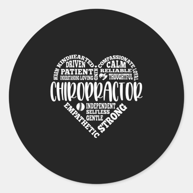Chiropractor chiropractic subway art classic round sticker (Front)