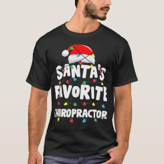 Chiropractor Christmas Santas Favorite Funny Gift  T-Shirt