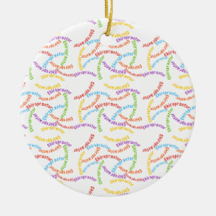Chiropractor Colorful Wording Sherpa Blanket Ceramic Ornament
