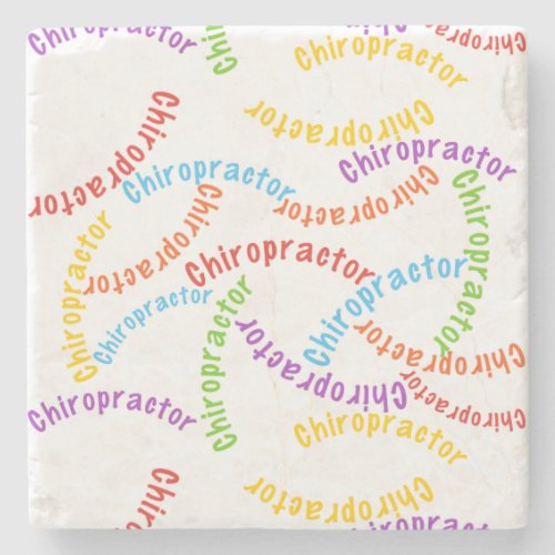 Chiropractor Colorful Wording  Stone Coaster
