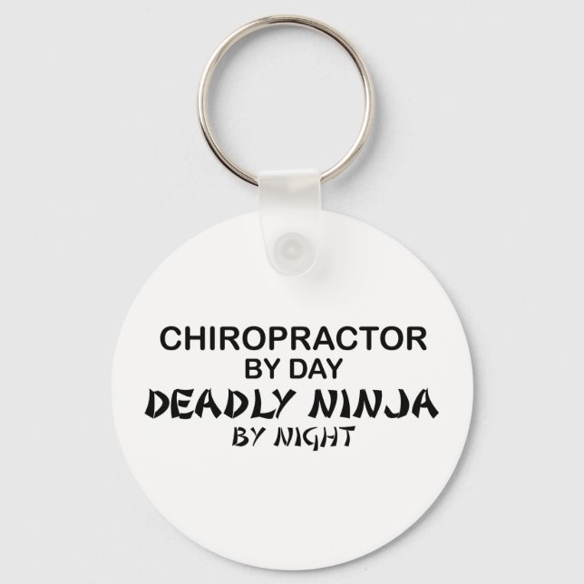 Chiropractor Deadly Ninja by Night Keychain (Front)