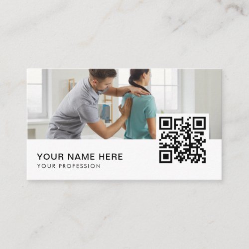 Chiropractor doctor QR Code  Business Card