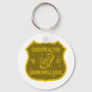 Chiropractor Drinking League Keychain