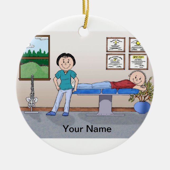 Chiropractor - Female Ceramic Ornament (Front)