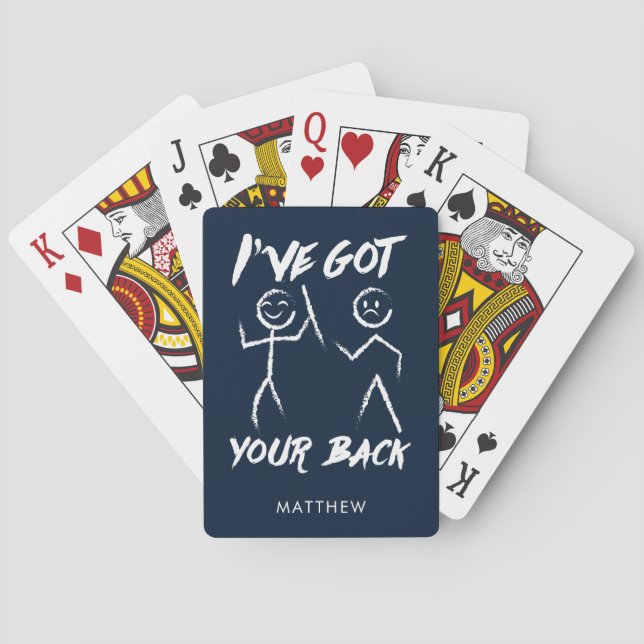 Chiropractor Got Your Back Chiro Coworker Poker Cards (Back)