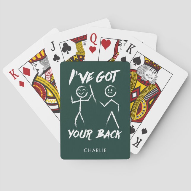 Chiropractor Got Your Back Custom Chiropractic Poker Cards (Back)