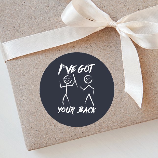 Chiropractor Got Your Back Spine Adjustor Classic Round Sticker (Got Your Back Chiropractor Classic Round Sticker)