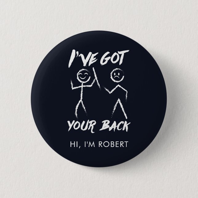 Chiropractor Got Your Back Spine Adjustor Custom Button (Front)