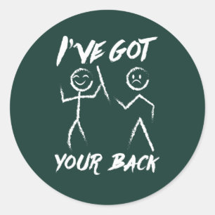 Chiropractor Got Your Back Spine Adjustor Gag Classic Round Sticker