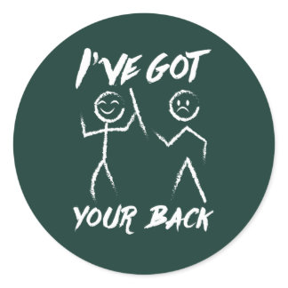 Chiropractor Got Your Back Spine Adjustor Gag Classic Round Sticker