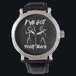 Chiropractor Got Your Back Spine Adjustor Watch<br><div class="desc">Fun and cute chiropractic design featuring stick figures. Perfect for chiropractors,  doctors,  and nurses as a treat on their birthday,  graduation,  anniversary or for any time of the year</div>
