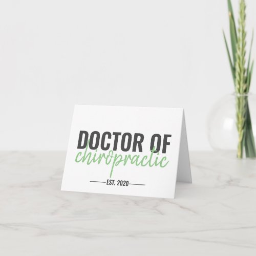 Chiropractor Graduation Card DC Graduation Card