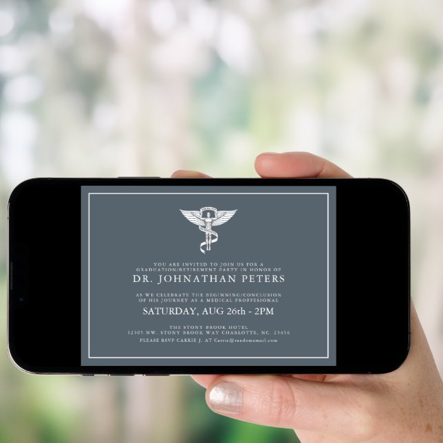 Chiropractor Graduation|Retirement Invitation (Front Digital)