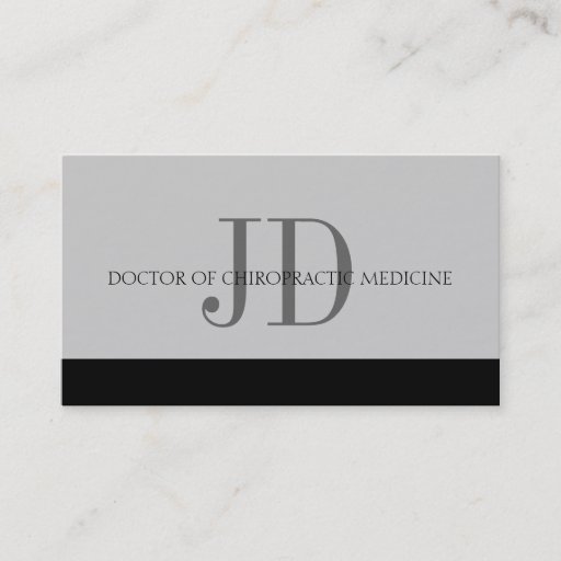 Customizable Chiropractor Grey/Grey Business Cards