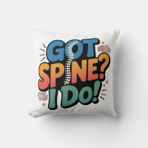 Chiropractor Humor Spine Health Quote Throw Pillow