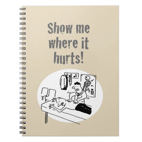 Chiropractor is Treating a Patient Funny Cartoon Notebook