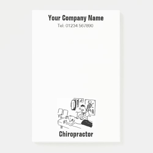 Chiropractor is Treating a Patient Funny Cartoon Post_it Notes