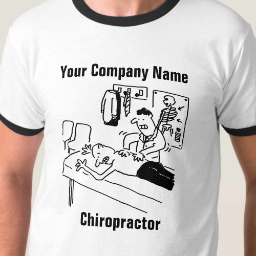 Chiropractor is Treating a Patient Funny Cartoon T_Shirt