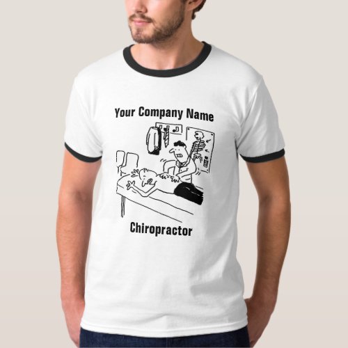 Chiropractor is Treating a Patient Funny Cartoon T_Shirt