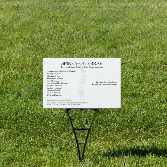 Chiropractor Licensed Massage Therapist Doctor Sign (Insitu)