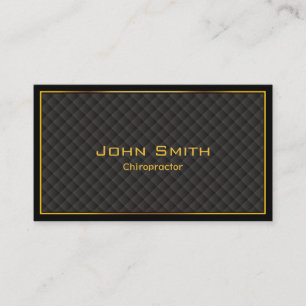Chiropractor Luxury Gold Border Business Card