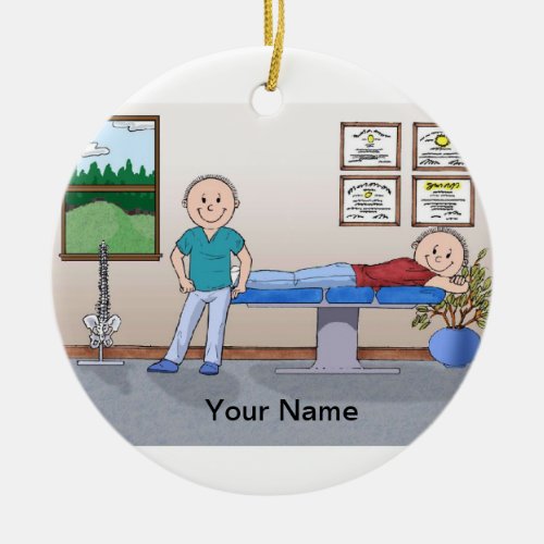 Chiropractor _ Male Ceramic Ornament