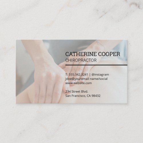 Chiropractor  Massaging Business Card