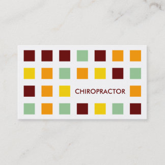 CHIROPRACTOR (mod squares) Business Card
