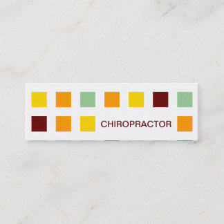 CHIROPRACTOR (mod squares) Mini Business Card