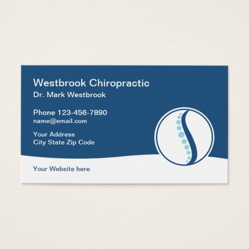 Chiropractor Modern Business Profile Cards