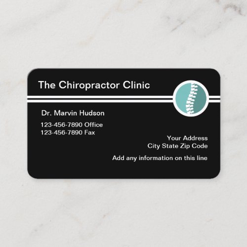 Chiropractor Modern Design Business Card