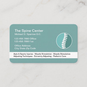 Chiropractor Modern Spine Appointme t Business Card
