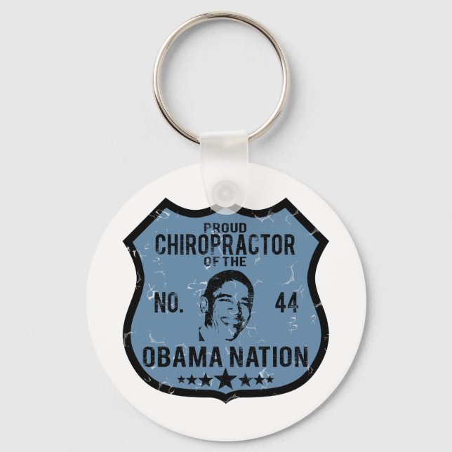 Chiropractor Obama Nation Keychain (Front)
