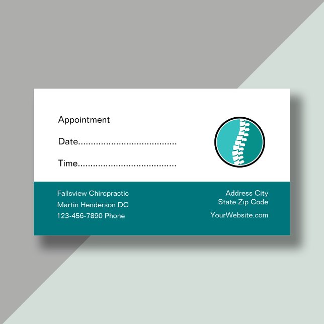 Chiropractor Office Patient Appointment Reminder  Card (Creator Uploaded)