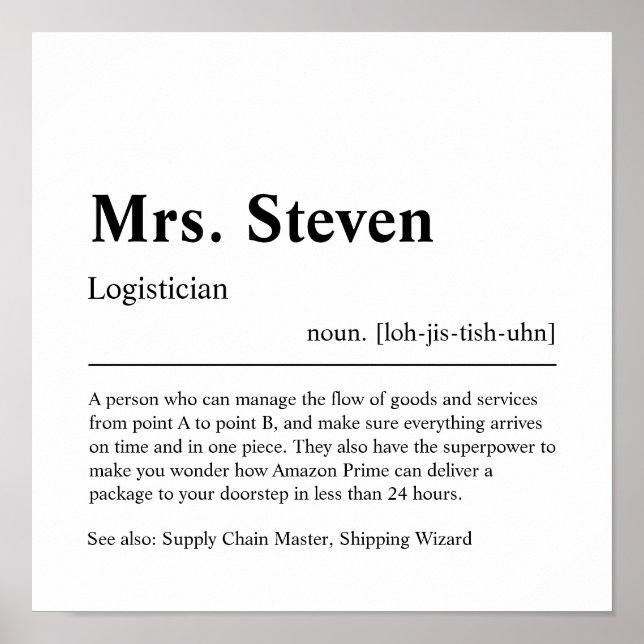 Chiropractor Personalized Gift Poster (Front)